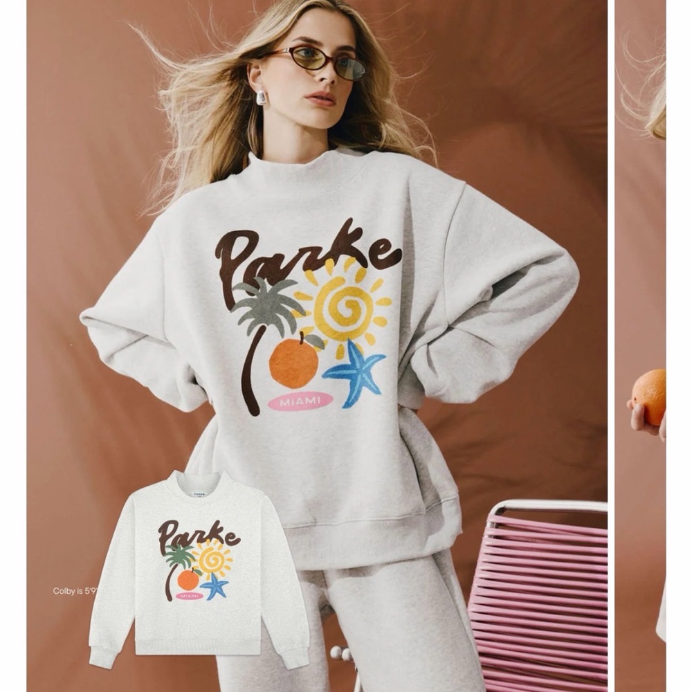 Parke Women's Gray Graphic Sweater